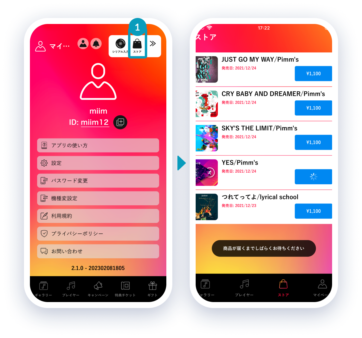 購入方法の説明画像(iOS)